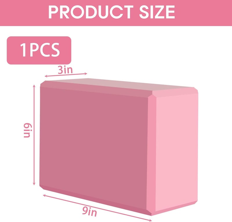 MBKHFLL Yoga Block - Supportive Latex-Free Eva Foam - Soft Non-Slip Surface with Beveled Edges for Yoga, Pilates, Meditation - Yoga Accessories for Stability, Balance, Deepen Stretches - Image 2